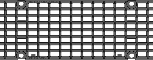 Решетка чугунная ячеистая DN150, 500/197/25, 27/13, кл. E600 kN  картинка