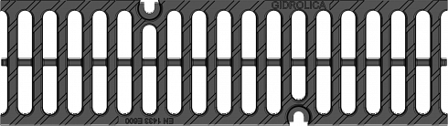 Решетка водоприемная Super РВ -10.14.50 - щелевая чугунная ВЧ, кл. Е600 картинка