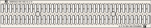 Решетка водоприемная Standart РВ -15.18,6.100 - штампованная стальная оцинкованная, кл. А15 картинка
